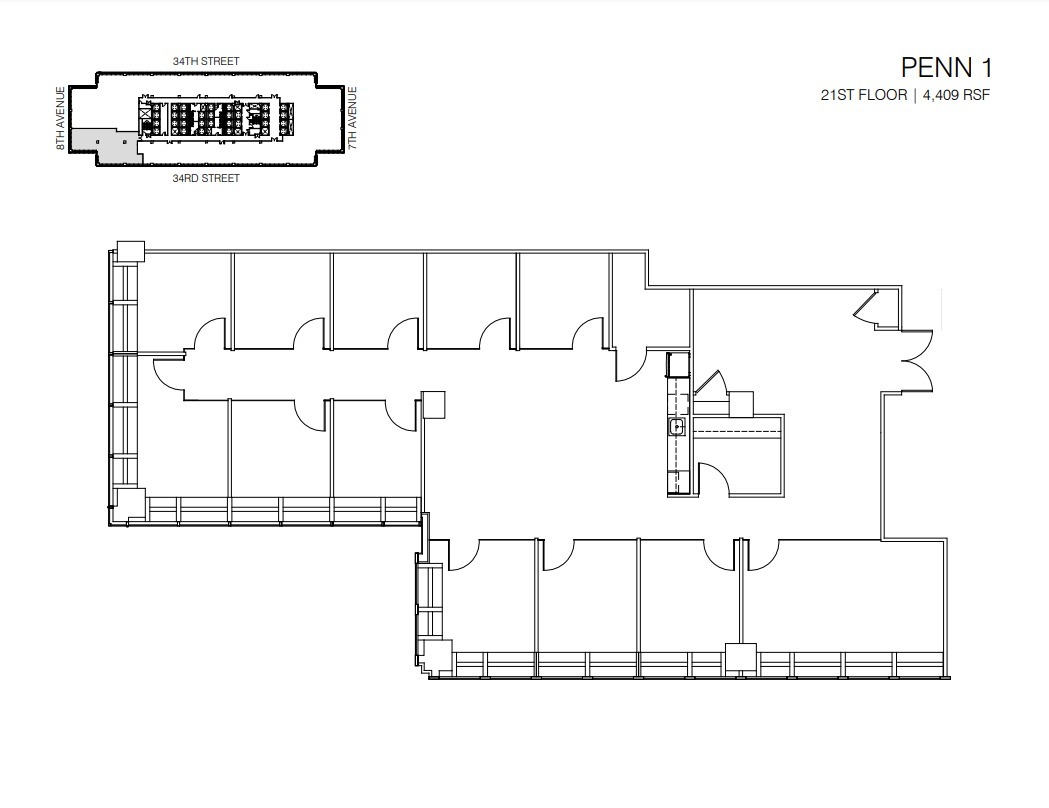 PENN 1, New York, NY à louer Plan d’étage- Image 1 de 2