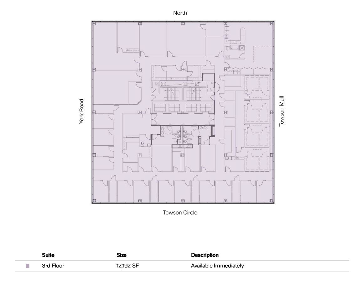 1 Olympic Pl, Towson, MD à vendre Plan d’étage- Image 1 de 1