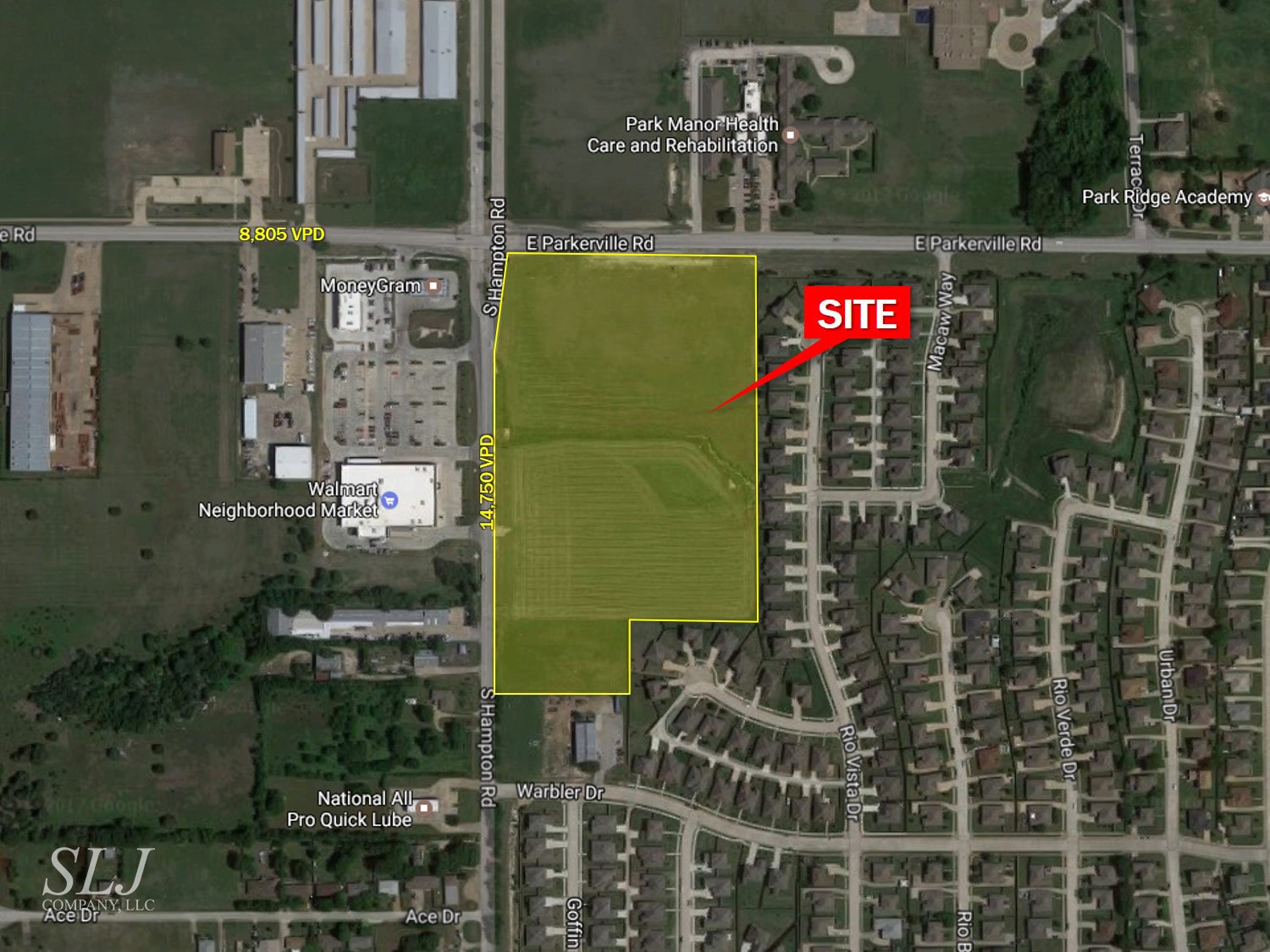 S Hampton Rd & E Parkerville Rd, DeSoto, TX for sale Aerial- Image 1 of 4
