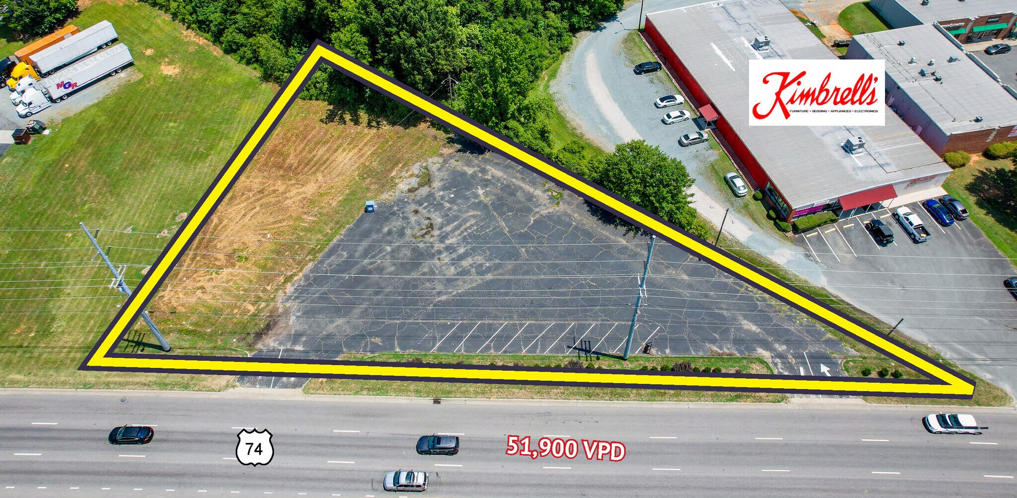 2000 W Roosevelt Blvd, Monroe, NC for sale Aerial- Image 1 of 3