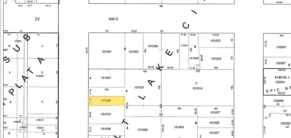 837 S Main St, Salt Lake City, UT à vendre - Plan cadastral - Image 2 de 2