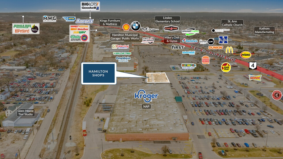 1476-1496 S Erie Hwy, Hamilton, OH for sale - Building Photo - Image 3 of 5