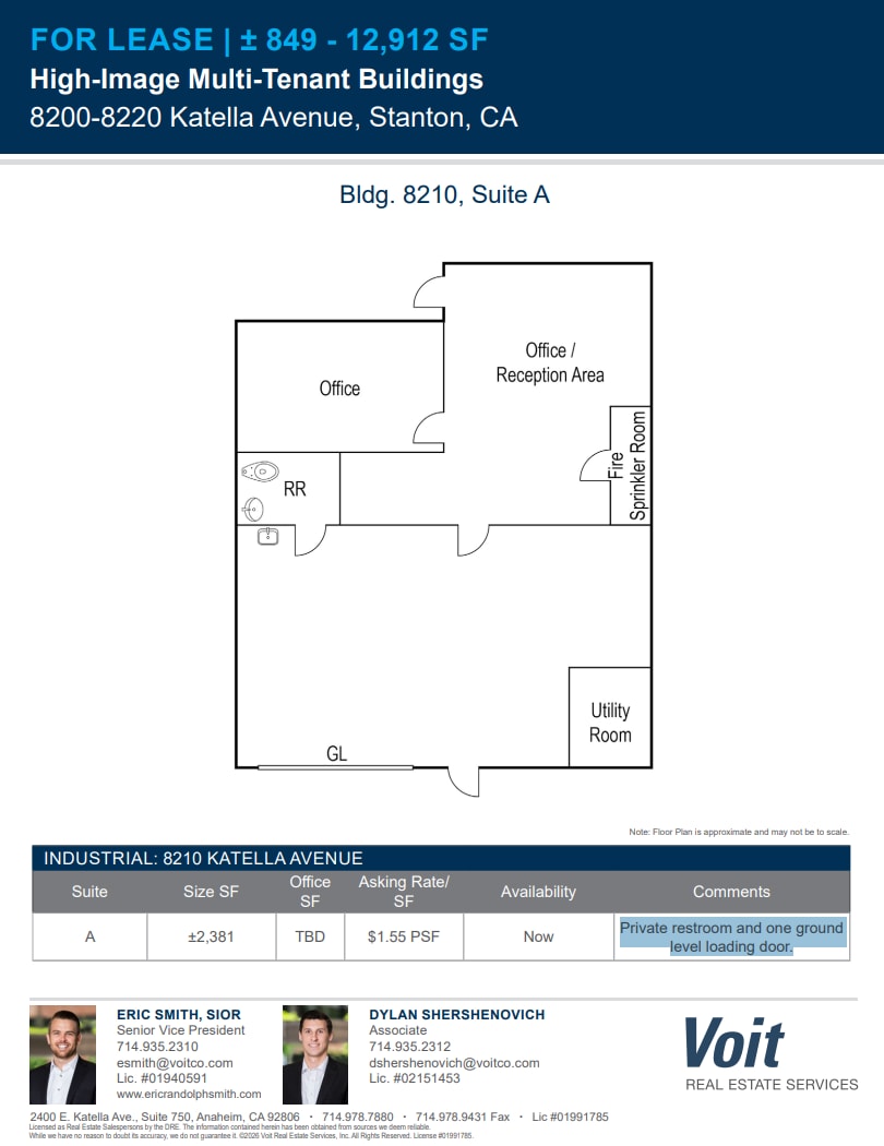 8200-8220 Katella Ave, Stanton, CA à louer Plan d’étage- Image 1 de 1