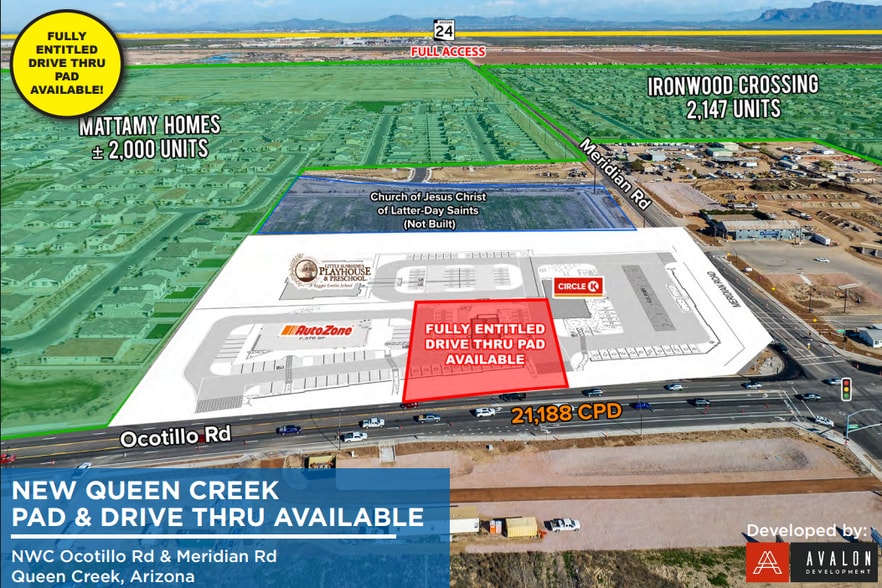 NWC Ocotillo & Meridian, Queen Creek, AZ for lease - Site Plan - Image 1 of 5