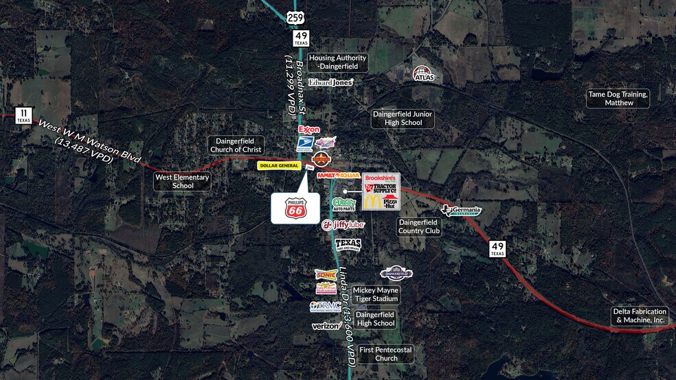 303 W W M Watson Blvd, Daingerfield, TX à vendre - Photo du bâtiment - Image 2 de 4