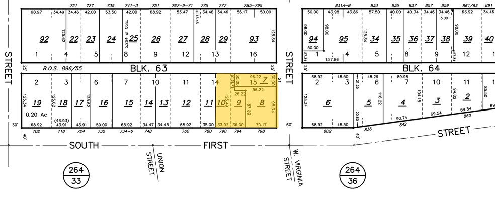 790-798 S 1st St, San Jose, CA à vendre - Plan cadastral - Image 2 de 2