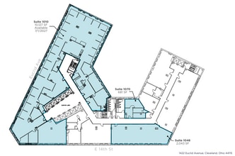 1400-1422 Euclid Ave, Cleveland, OH à louer Plan d’étage- Image 1 de 1