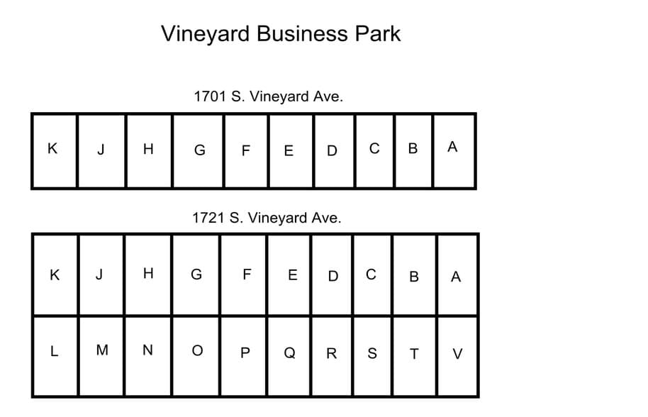 1701 S Vineyard Ave, Ontario, CA à louer - Plan de site - Image 3 de 3
