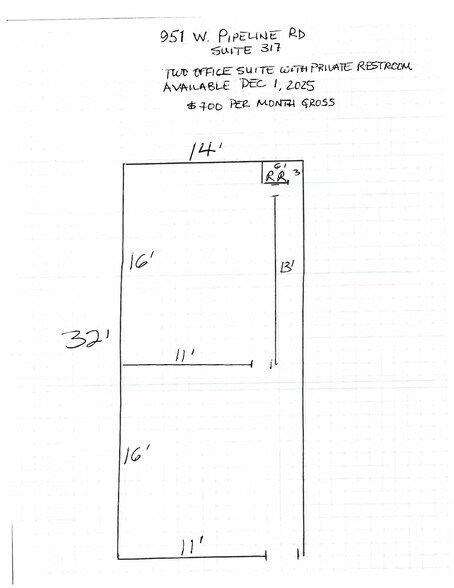 951 W Pipeline Rd, Hurst, TX for lease - Floor Plan - Image 2 of 14