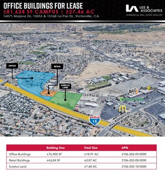 Plus de détails pour 16071 Mojave Dr, Victorville, CA - Bureau, Vente au détail à louer