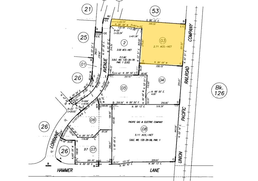 8130 Lorraine Ave, Stockton, CA for lease - Plat Map - Image 2 of 2