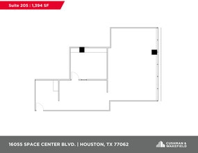 16055 Space Center Blvd, Houston, TX à louer Plan d’étage- Image 1 de 1