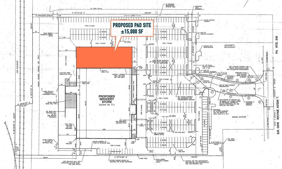 1056 Wayne Ave, Chambersburg, PA for lease - Site Plan - Image 2 of 2