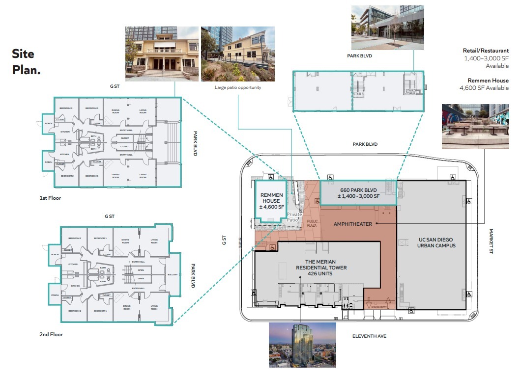 601 11th Ave, San Diego, CA à louer Plan de site- Image 1 de 1