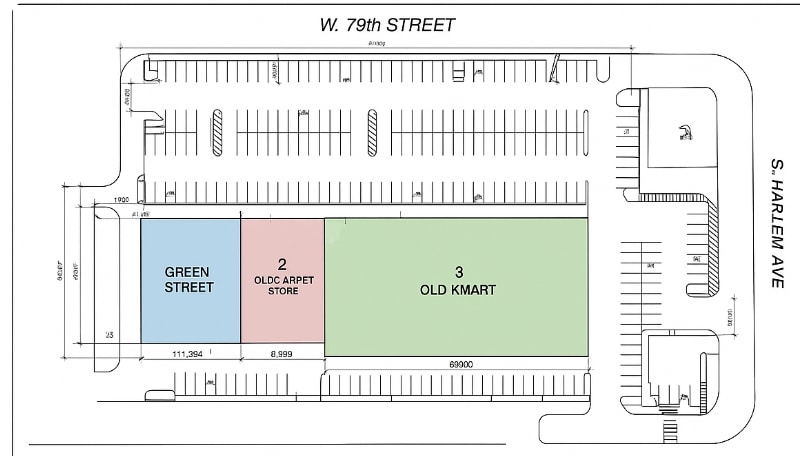 7325-7333 W 79th St, Bridgeview, IL for lease - Site Plan - Image 3 of 3