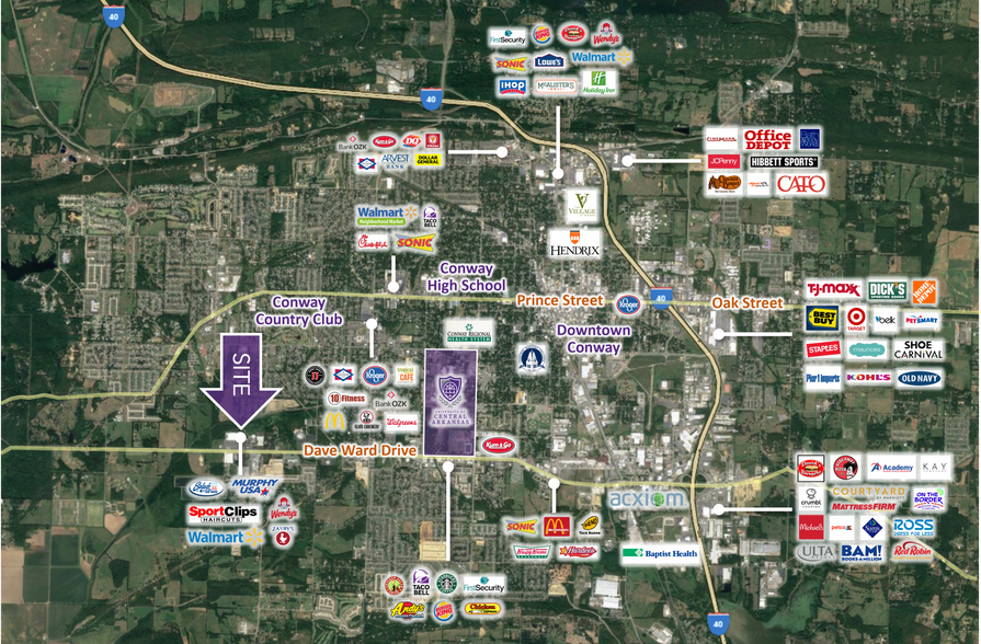 Dave Ward Dr, Conway, AR for sale - Aerial - Image 2 of 2