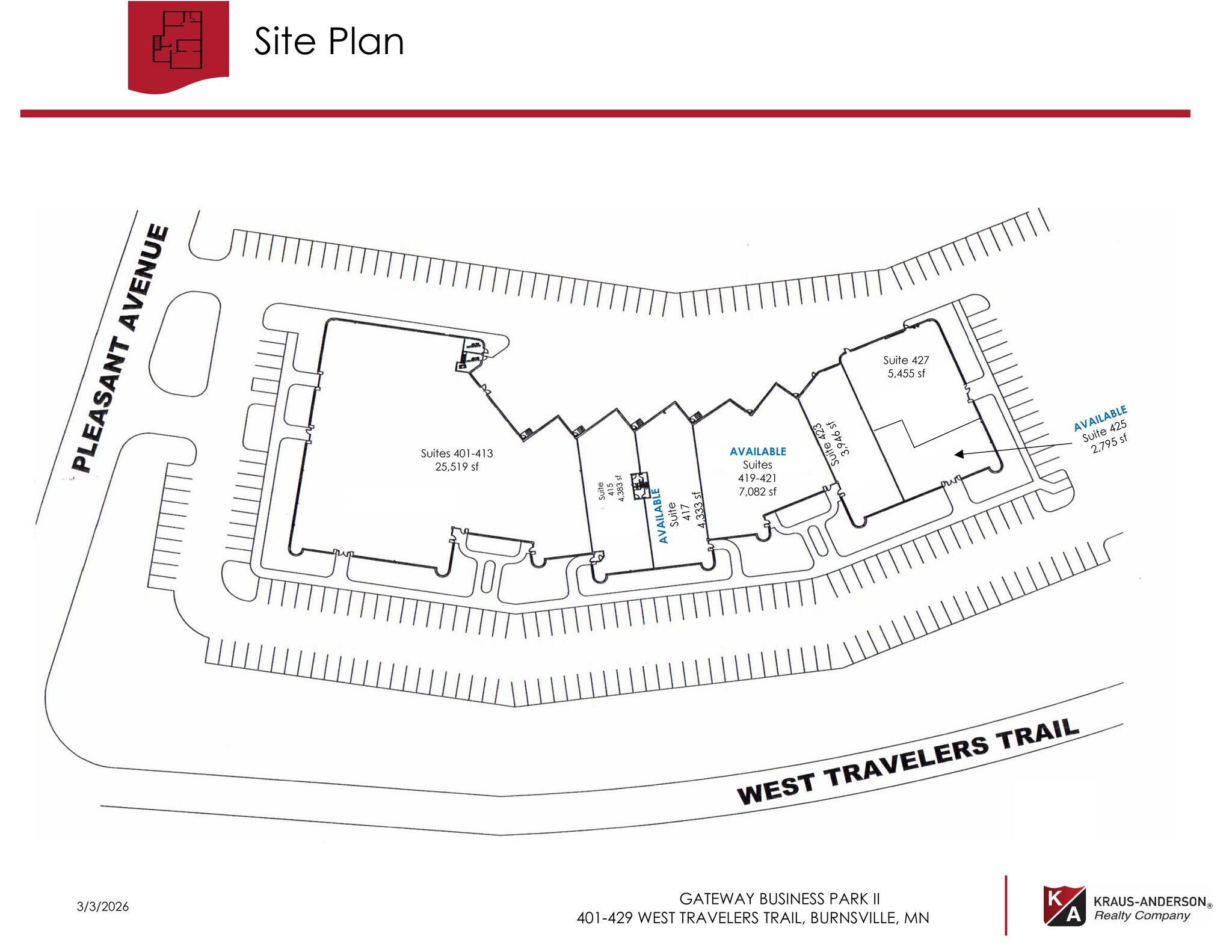401-429 W Travelers Trl, Burnsville, MN for lease Site Plan- Image 1 of 1
