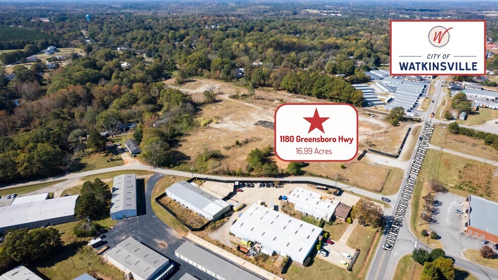 1180 Greensboro Hwy, Watkinsville, GA à vendre - Aérien - Image 2 de 10