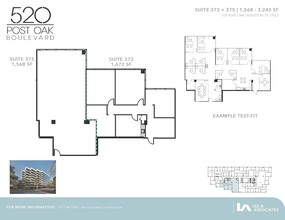 520 Post Oak Blvd, Houston, TX à louer Plan d  tage- Image 2 de 2