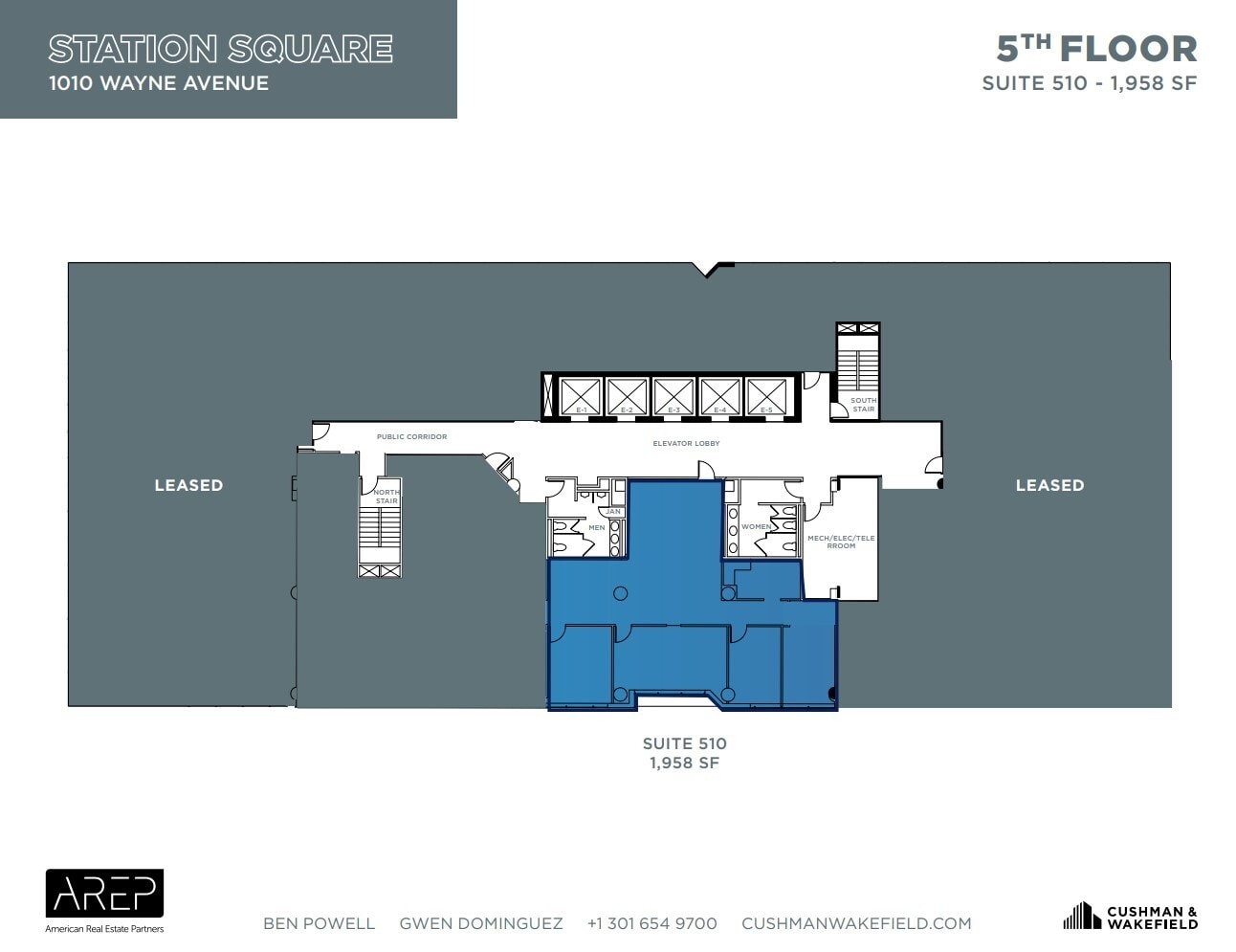 1100 Wayne Ave, Silver Spring, MD à louer Plan d’étage- Image 1 de 1