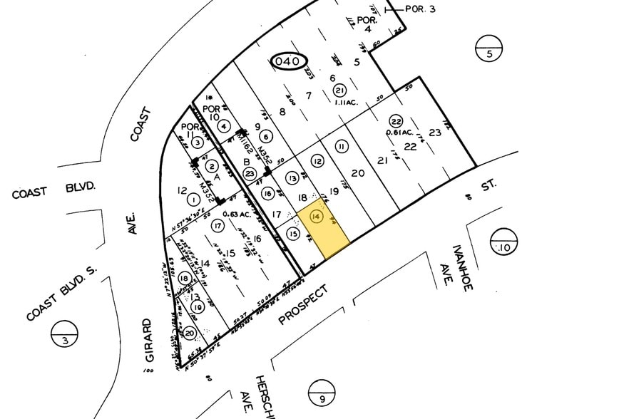 1150-1152 Prospect St, La Jolla, CA à louer - Plan cadastral - Image 2 de 3