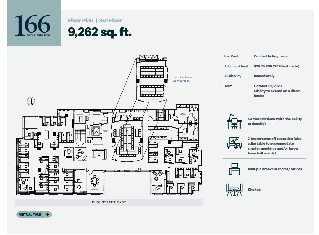 168 King St E, Toronto, ON for lease Floor Plan- Image 1 of 1