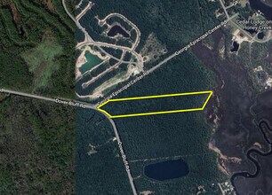 Dover Bluff Road, Waverly, GA - Aerial map view