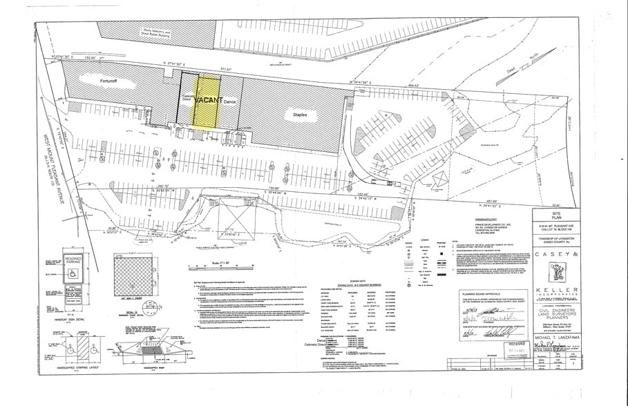 506-518 W Mount Pleasant Ave, Livingston, NJ for lease - Site Plan - Image 2 of 7