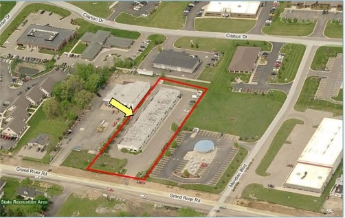 10489 Grand River Rd, Brighton, MI for lease - Aerial - Image 2 of 6