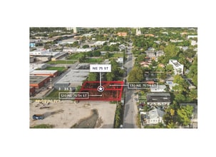 120-130 NE 75th St, Miami, FL - AERIAL  map view - Image1