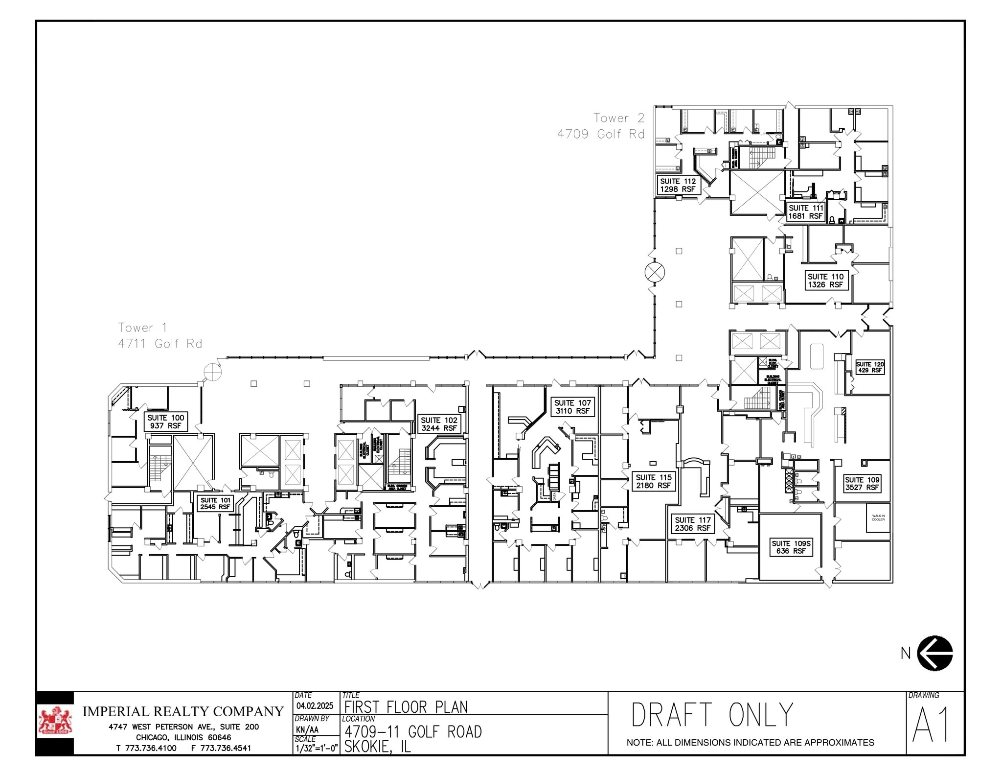 4709-4711 Golf Rd, Skokie, IL à louer Plan de site- Image 1 de 1