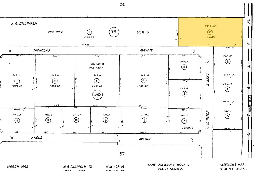 500 W Collins Ave, Orange, CA à vendre - Plan cadastral - Image 2 de 2