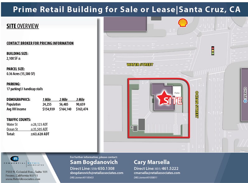 745 Ocean St, Santa Cruz, CA à louer - Plan de site - Image 2 de 2