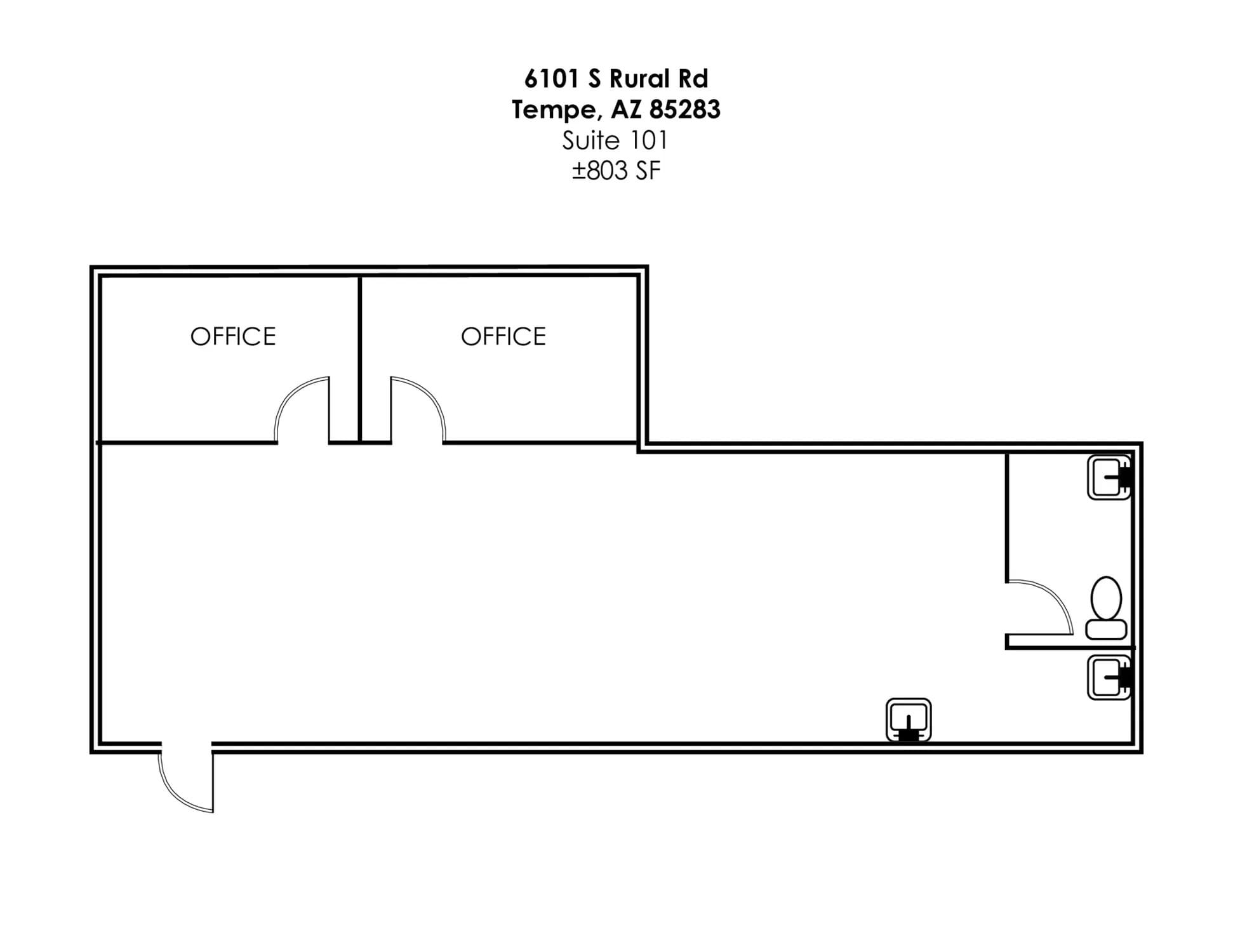 6101 S Rural Rd, Tempe, AZ for lease Floor Plan- Image 1 of 1