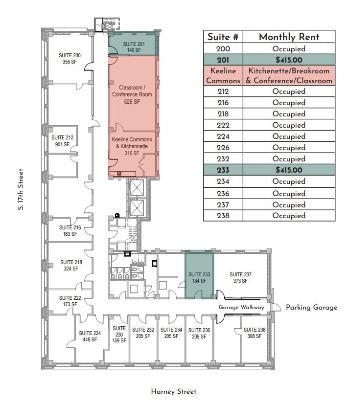319 S 17th St, Omaha, NE for lease Floor Plan- Image 1 of 1