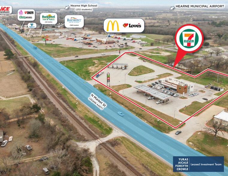 1637 N Market St, Hearne, TX à vendre - Aérien - Image 2 de 4