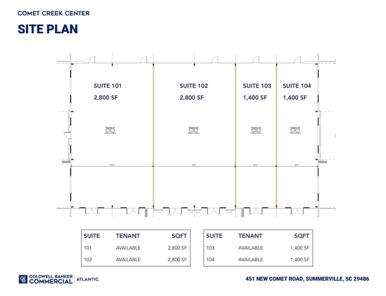 451 New Comet Creek Ln, Summerville, SC for lease - Site Plan - Image 2 of 2