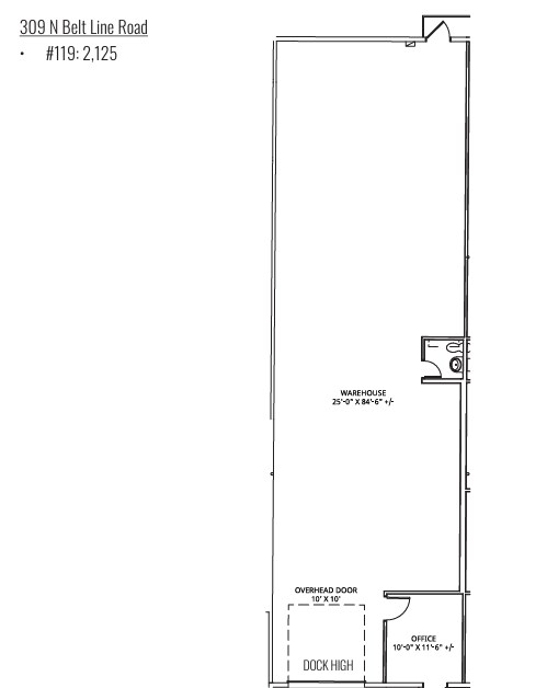 350 S Belt Line Rd, Irving, TX à louer Plan d’étage- Image 1 de 4