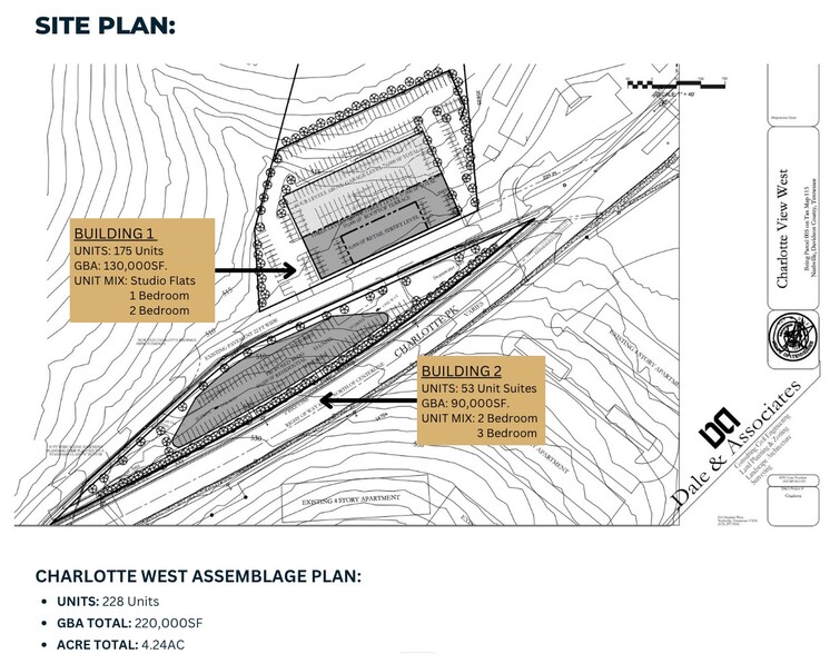 7220 Charlotte Pike, Nashville, TN à vendre - Plan de site - Image 2 de 8