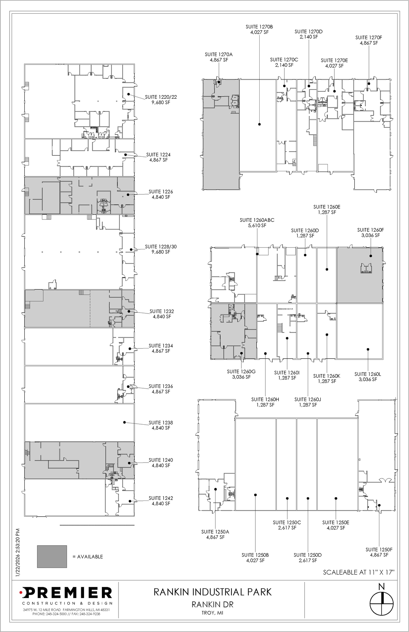 1270 Rankin St, Troy, MI à louer Plan d’étage- Image 1 de 1
