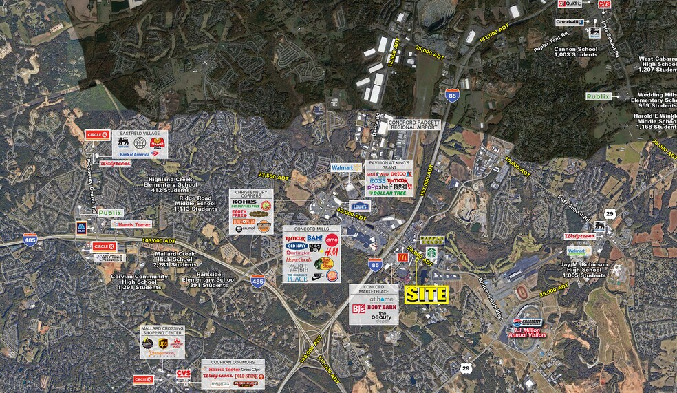 7712 NW Sossaman Ln, Concord, NC à louer - Aérien - Image 2 de 4