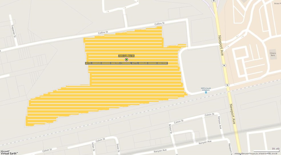 505 Collins St, Attleboro, MA à louer - Plan cadastral - Image 3 de 12