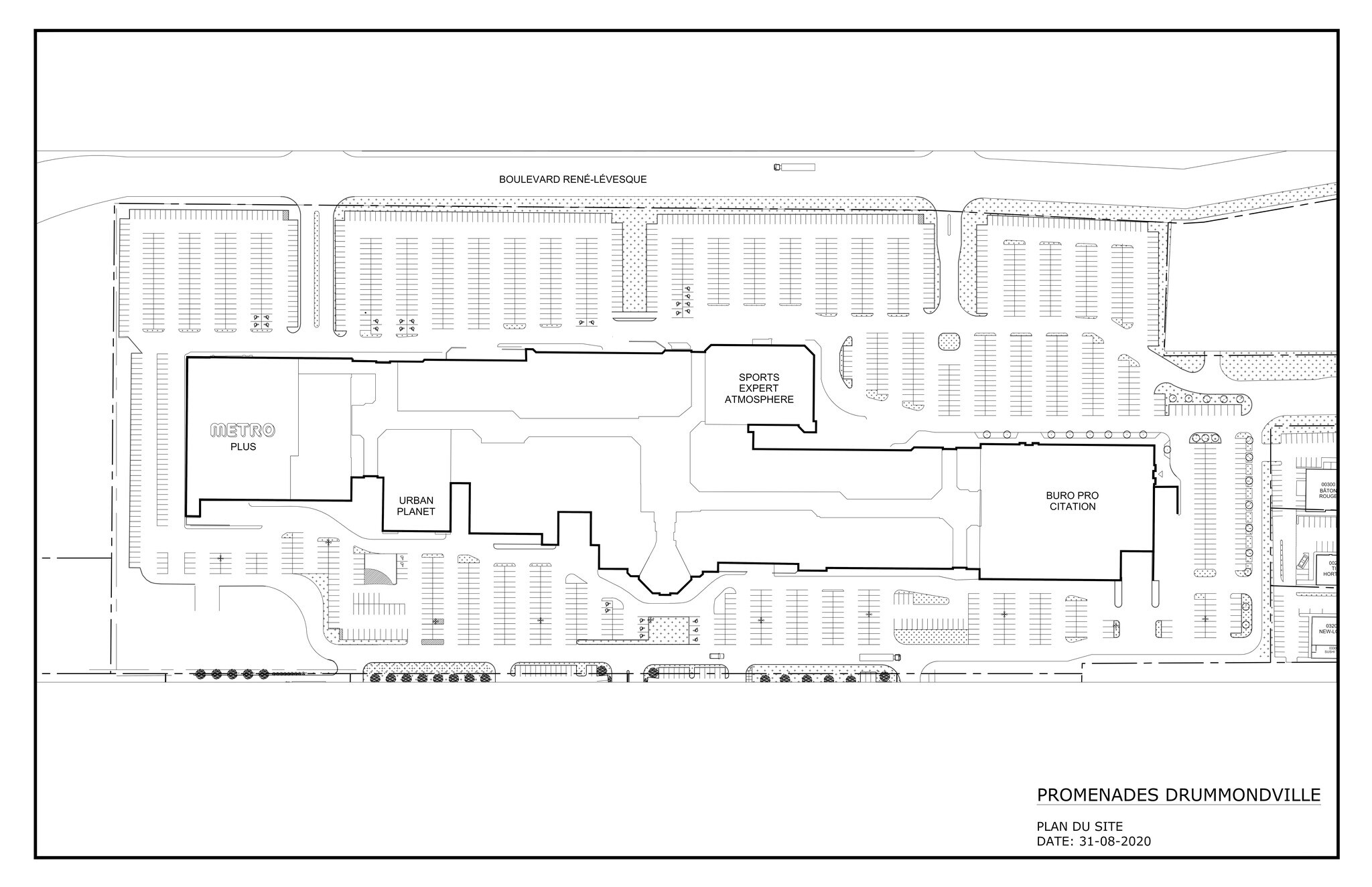 755 Boul René-Lévesque, Drummondville, QC à louer Plan de site- Image 1 de 2
