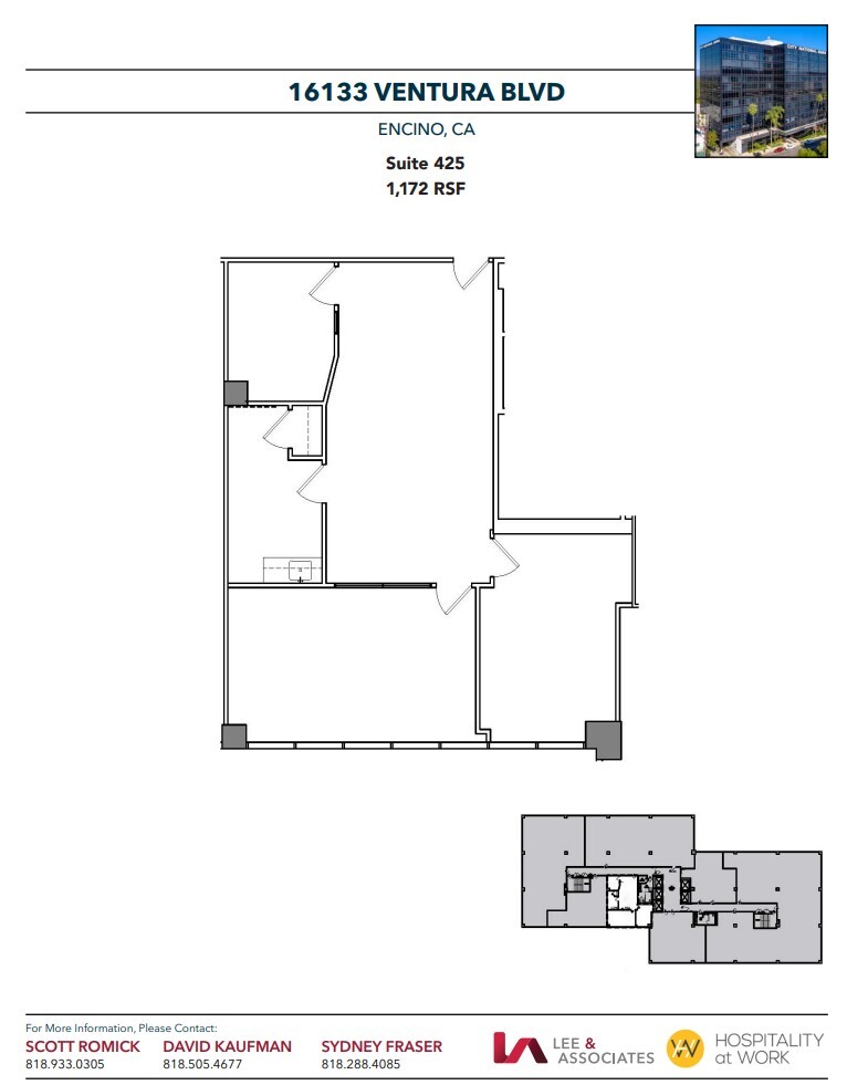 16133 Ventura Blvd, Encino, CA à louer Plan d  tage- Image 1 de 1