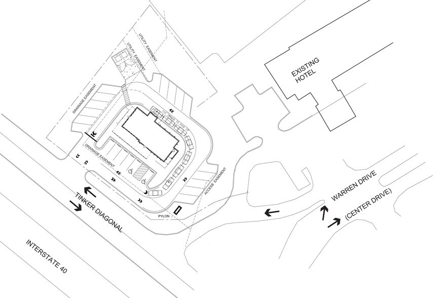 Tinker Diagonal St & Warren Rd, Midwest City, OK à louer - Plan de site - Image 3 de 4