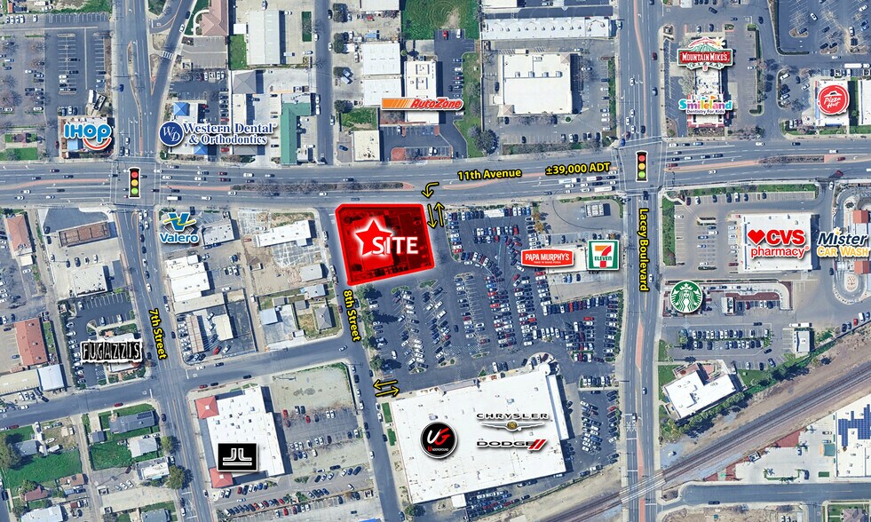 323 N 11th Ave, Hanford, CA à louer - Aérien - Image 2 de 5