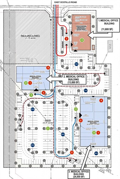 21551 E Ocotillo Rd, Queen Creek, AZ à louer - Plan de site - Image 2 de 2
