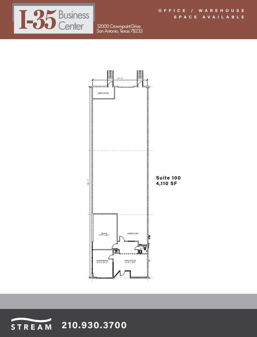 12000 Crownpoint Dr, San Antonio, TX for lease Floor Plan- Image 1 of 1