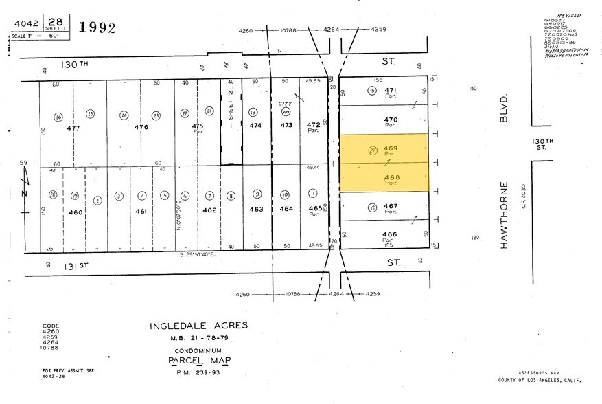 13023 Hawthorne Blvd, Hawthorne, CA à louer - Plan cadastral - Image 3 de 3