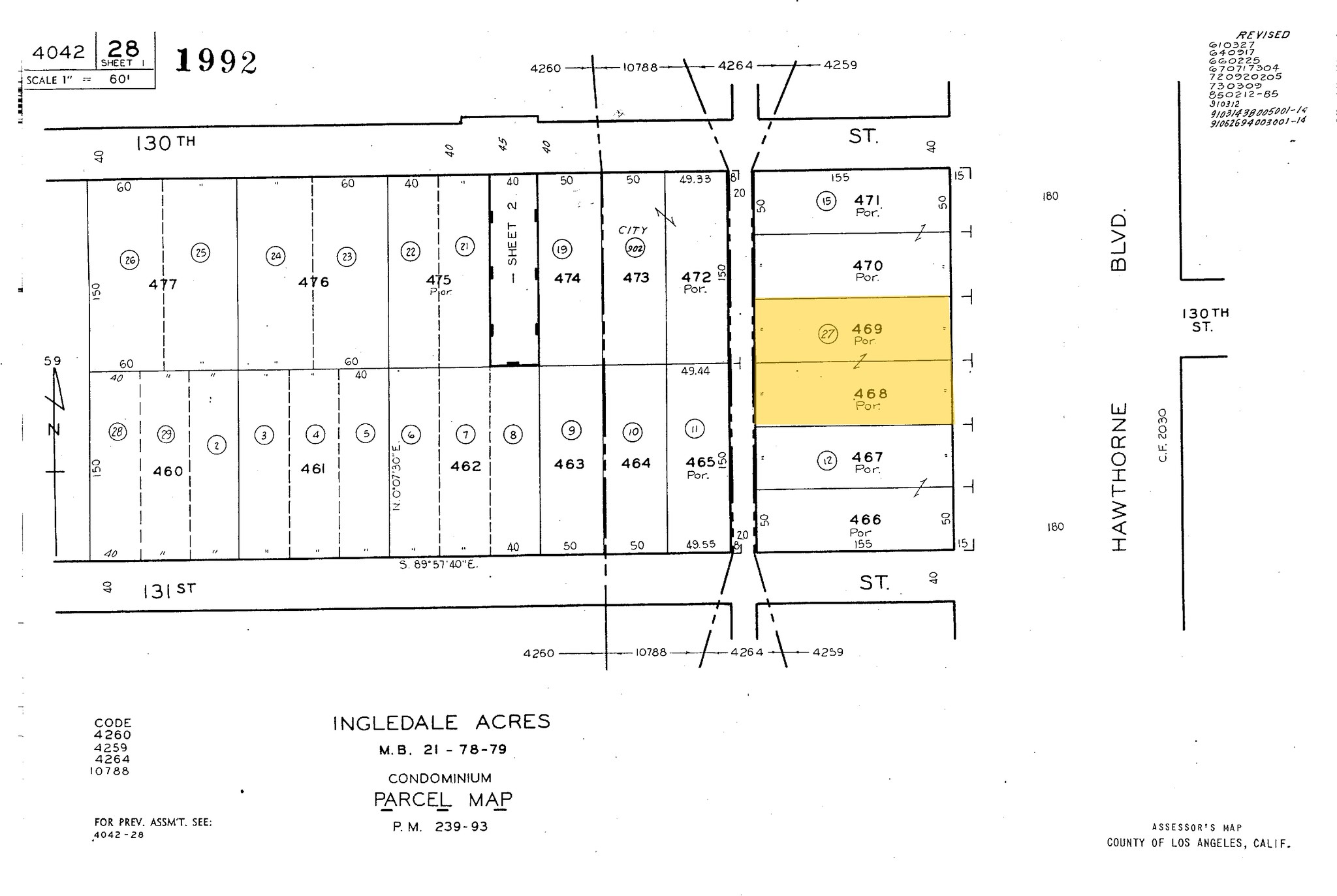 13023 Hawthorne Blvd, Hawthorne, CA à vendre Plan cadastral- Image 1 de 1